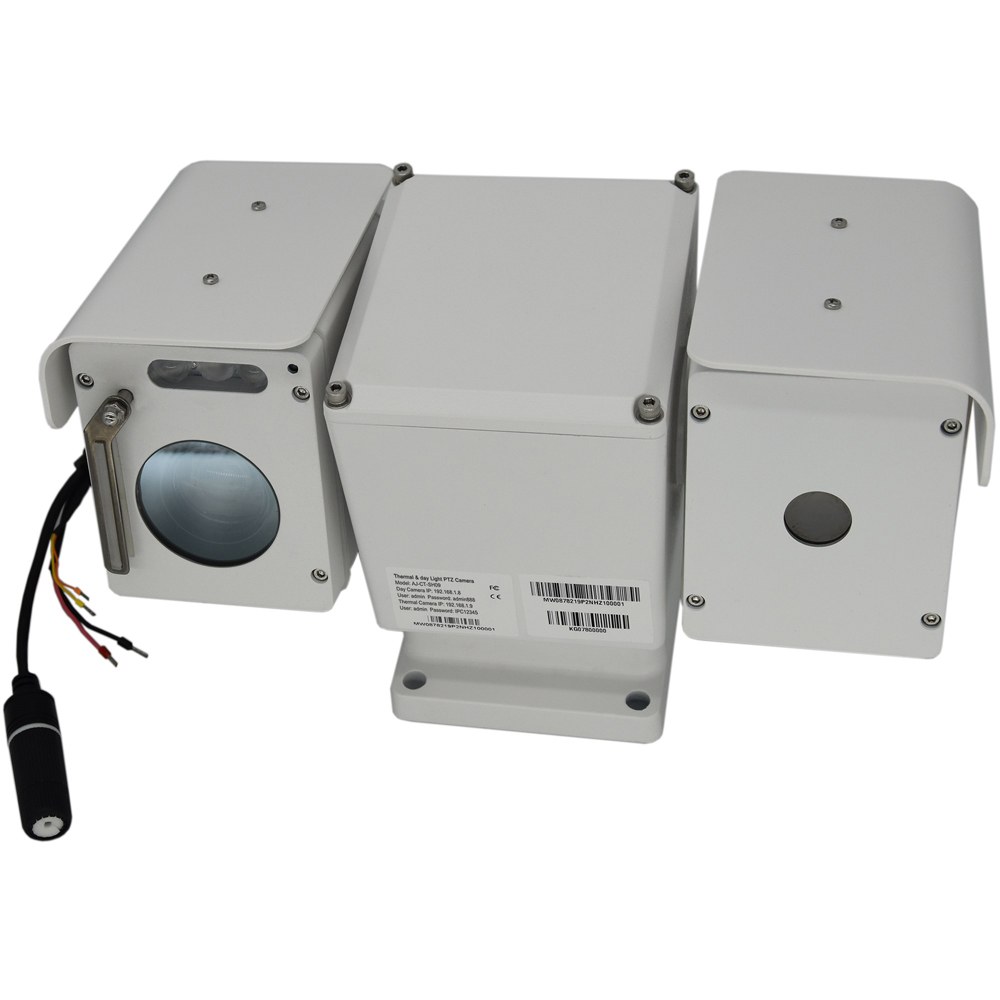 Auto Detect& Track Dual Spectrum 25mm Thermal and 30X Zoom Optical Camera White AJ-SH09-25-30