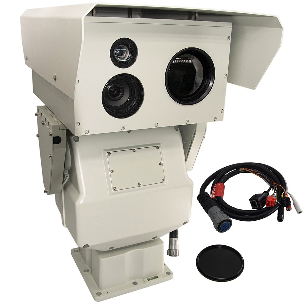 Heavy Duty Long Range Dual Spectrum Thermal PTZ Camera 25-225mm Thermal 52X 6.1-317mm Zoom Visible Camera and Laser Range Finder TPTZ01-225-52